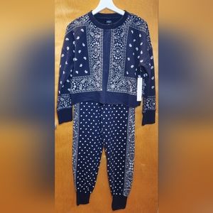 NWT AQUA Bandana Pattern Jogger Set size XS/S